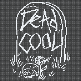 Dead Cool - tombstone,grave,skull,cemetery,gothic,charm,whimsical,monochrome,dark