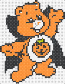 Halloween Pumpkin Carebear - carebear,halloween,pumpkin,seasonal,adorable,spookiness,orange
