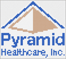 Pyramid Healthcare - pyramid,healthcare,logo,geometric,blue,beige