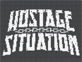 Hostage situation logo - hostage situation,logo,chain,band,music,dj,text,white,black