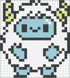 Abominable - abominable snowman,yeti,cute,fluffy,smile,horns,white,light blue