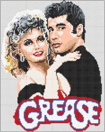 GREASE - grease,musical,logo,movie,poster,portrait,black,red,tan