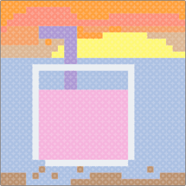 Drink - cocktail,beach,drink,sunset,galss,straw,water,pastel,pink,blue,orange,yellow