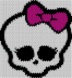 Monster high logo - monster high,skull,bow,logo,tv show,pink,black