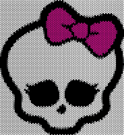 Monster high - monster high,skull,bow,logo,tv show,pink,black