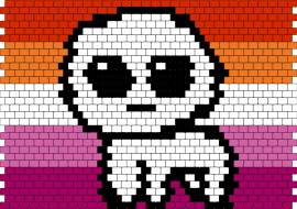 Lesbian Pride Flag Autism Creature - lesbian,autism,pride,flag,stripes