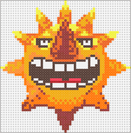 Soulo eater sun( sorry it sucks lmao, this is my first time using a reference and trying to color match) - sun,soul eater,manga,character,mouth,smile,face,orange,yellow