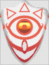 Zelda Mask of Truth - mask of truth,legend of zelda,eye,tribal,video game,red,white