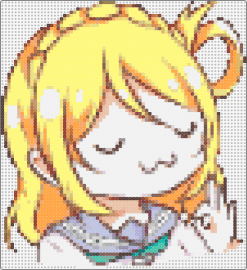 Smug anime girl - girl,blonde,anime,cute,kawaii,yellow,white