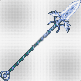 Ice Spear simple - spear,ice,winter,fantasy,weapon,light blue