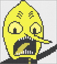 LEMONGRAB - earl of lemongrab,adventure time,character,head,teeth,mouth,cartoon,tv show,yellow,black