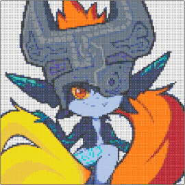 LoZ Midna - midna,legend of zelda,character,video game,gray,orange,yellow