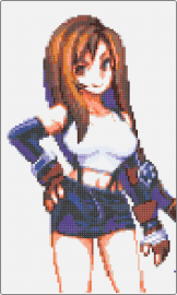 Final fantasy VII Tifa - tifa,final fantasy,video game,character,white,purple,tan