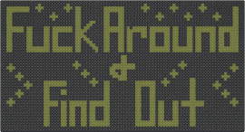 F Around & Find Out - fuck around and find out,sign,text,dark,black,green