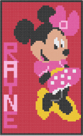 Rayne - minnie mouse,panel,name,text,disney,cute,red,pink,black