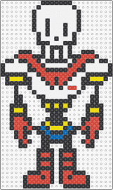 Papyrus Undertale - papyrus,undertale,skeleton,character,video game,spooky,white,red