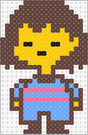 Frisk Undertale - frisk,undertale,video game,character,brown,yellow,light blue