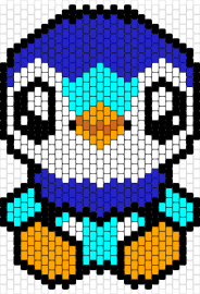 Pull-up - piplup,pokemon,character,gaming,cute,penguin,blue,light blue,white,orange