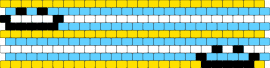 SmileGhost Striped Cuff!!! XP - smileghost,innyume,horizontal,stripes,video game,horror,cuff,yellow,light blue