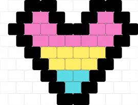 Pan Heart!!! - pansexual,heart,pride,pink,yellow,teal