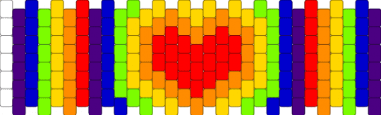 Rainbow heart - yellow,purple
