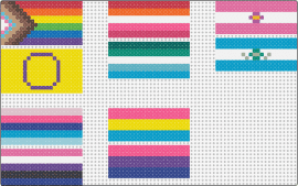 pride flags - pride,flags,progress,intersex,trans,lesbian,mlm,pansexual,colorful,pink,yellow,light blue