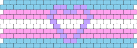 Trans w/ heart - trans,pride,heart,cuff,pink,light blue