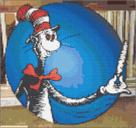 Stoney Seuss - dr seuss,cat in the hat,joint,marijuana,420,story,blue,red,white