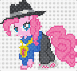 Pinkie Pie - pinkie pie,mlp,my little pony,character,hat,pink,black,blue