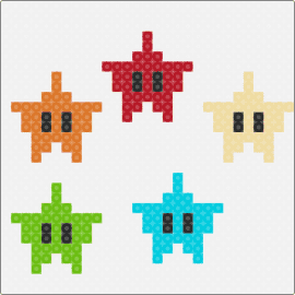 Mario super stars - white,light blue,green,colorful
