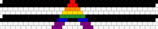 straight ally pride cuff - black,white,pink,green