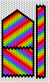 Bag pattern - neon,rainbow,diagonal,stripes,bag,panel,colorful