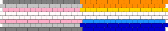 Demigirl and aroace flag cuff requested by: johnnygoodboy_tyler  2/4 - orange,beige,colorful,demi,demigirl,aroace,lgbtq,lgbtqia,pride,cuff,lgbt