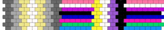 Polysexual, genderfluid, demigender, and nonbinary flag cuff requested by: someonetookmysliceofbread - beige,pink,purple,colorful,lgbtq,pride,demigender,genderfluid,nonbinary,demi gender,polysexual,gender fluid