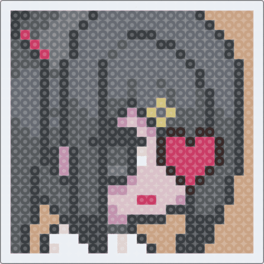 Ame-chan icon perler - gray,beige,ame,ame chan,amechan,needy streamer,needy streamer overload,kangle,kangel,nso