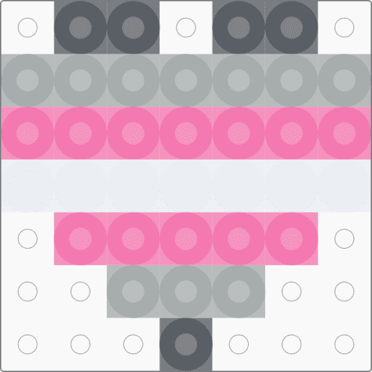 Demigirl heart charm requested by: krazy_kat_lover - gray,pink,demi,demigirl,pride,lgbtq,lgbtqia,lgbt,gender,charm