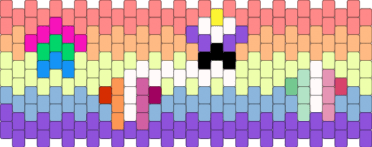 Polysexual, lesbian, xenogender, nonbinary, and abrosexual star cuff requested by: elliesfinger - yellow,purple,colorful,lgbtq,lgbtqia,cuff,pride,flags,multi flags,colors,unknown flags