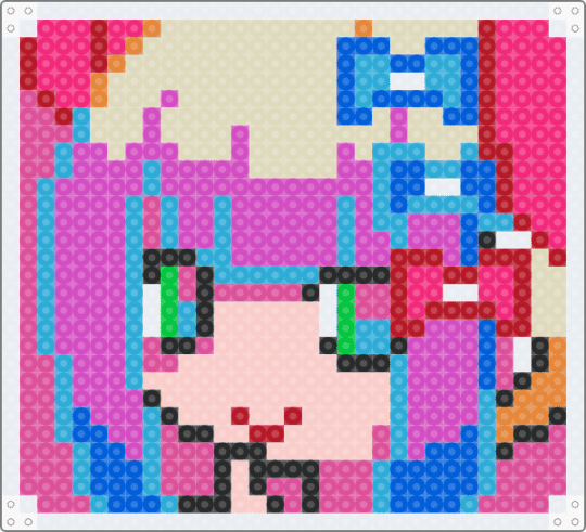 KAngel icon perler art - pink,light blue,beige,kangle,k angle,amechan,nso,needy streamer overload,needy streamer,kangel,k angel