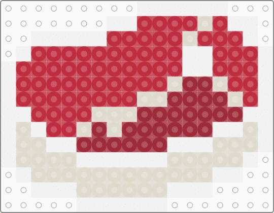 Meat perler bead art - red,beige,meat,meats,grinder,emoji,blood,bloody,bone,chunk