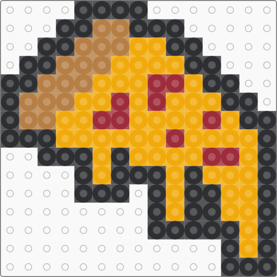 Drippy cheese pizza perler bead art - orange,pizza,food,cheese,drippy,drip,slice,ninja turtles,pizza slice