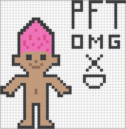 Pink haired troll doll (THIS IS SO BAD IM CRYING) - beige, cotdtrolls, doll, fluffy, frizzy, hair, pink, toy, troll
