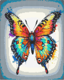 Butterfly - butterfly,winged,insect,colorful,orange,teal