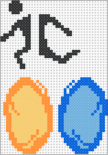 Portal - yellow,light blue