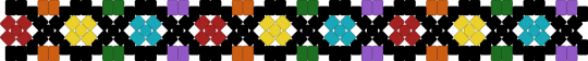 Rainbow - black,red,yellow,teal