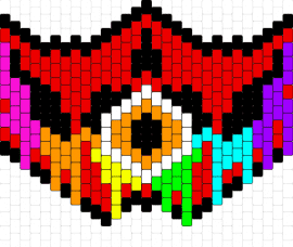 Red Rainbow Eyeball Mask - mask,eyeball,rainbow,drip