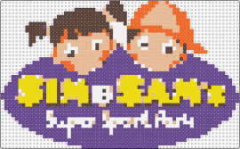 Sam - sim and sams,logo,playground,children,yellow,purple,orange