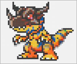 Greymon - greymon,digimon,character,gaming,dinosaur,orange,brown