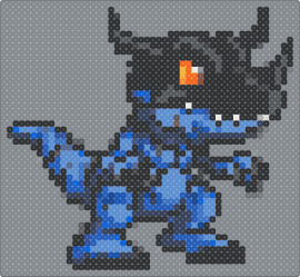 Greymon(Virus) - greymon,digimon,character,gaming,dinosaur,blue,black