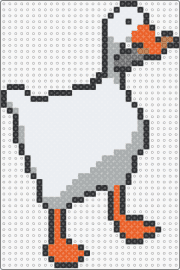 silly goose :) - goose,knife,duck,silly,bird,animal,white,orange