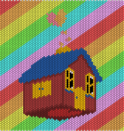 Home Welcome Home - welcome home,home,stripes,colorful,cartoon,tv shows,panel